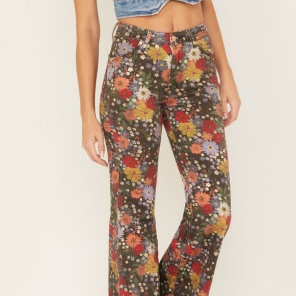 Wrangler Denim - WRANGLER WOMEN'S BLOOM PRINT WANDERER FLARE JEANS NWT 31/34